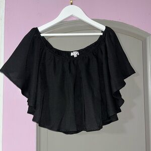 TCEC: Elegant Black Off-Shoulder blouse
